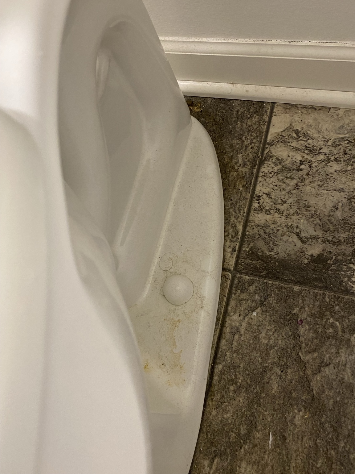 Before toilet base detail